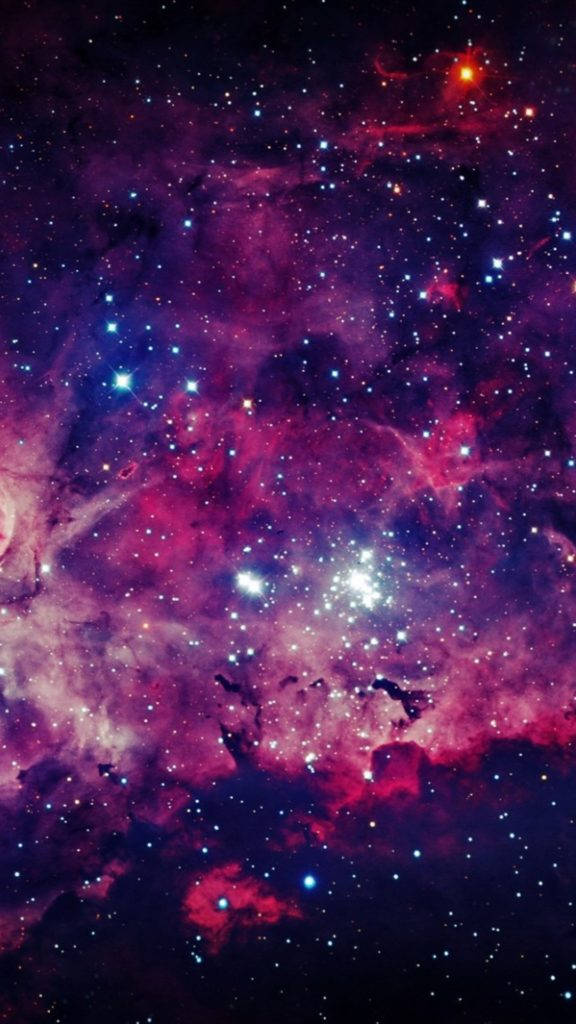 डार्क गुलाबी नेबुला स्पेस आईफोन वॉलपेपर
