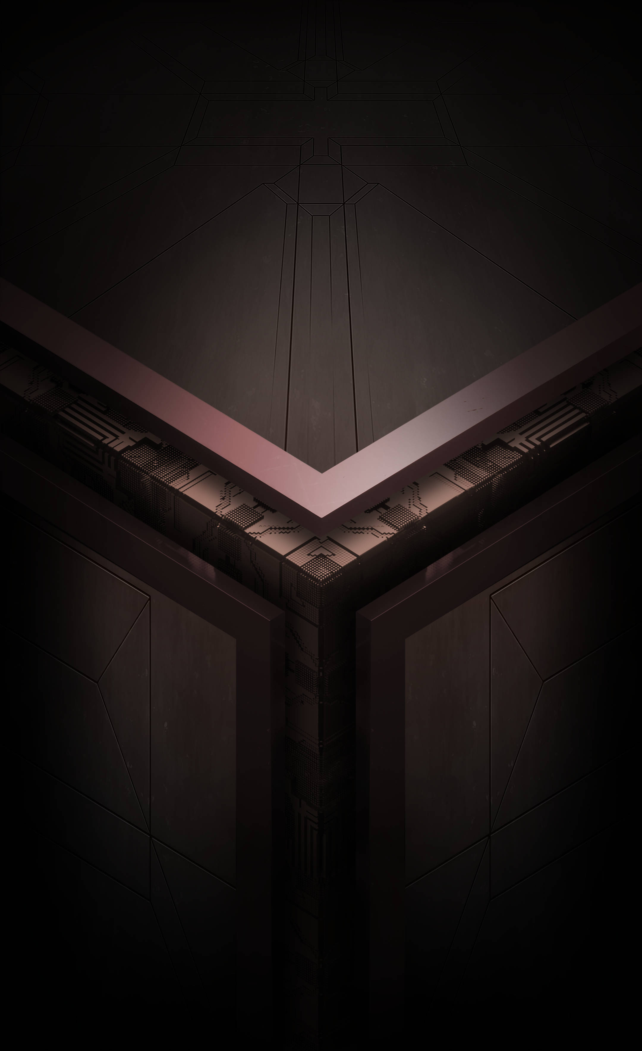 डार्क ग्रे Asus ROG फोन वॉलपेपर
