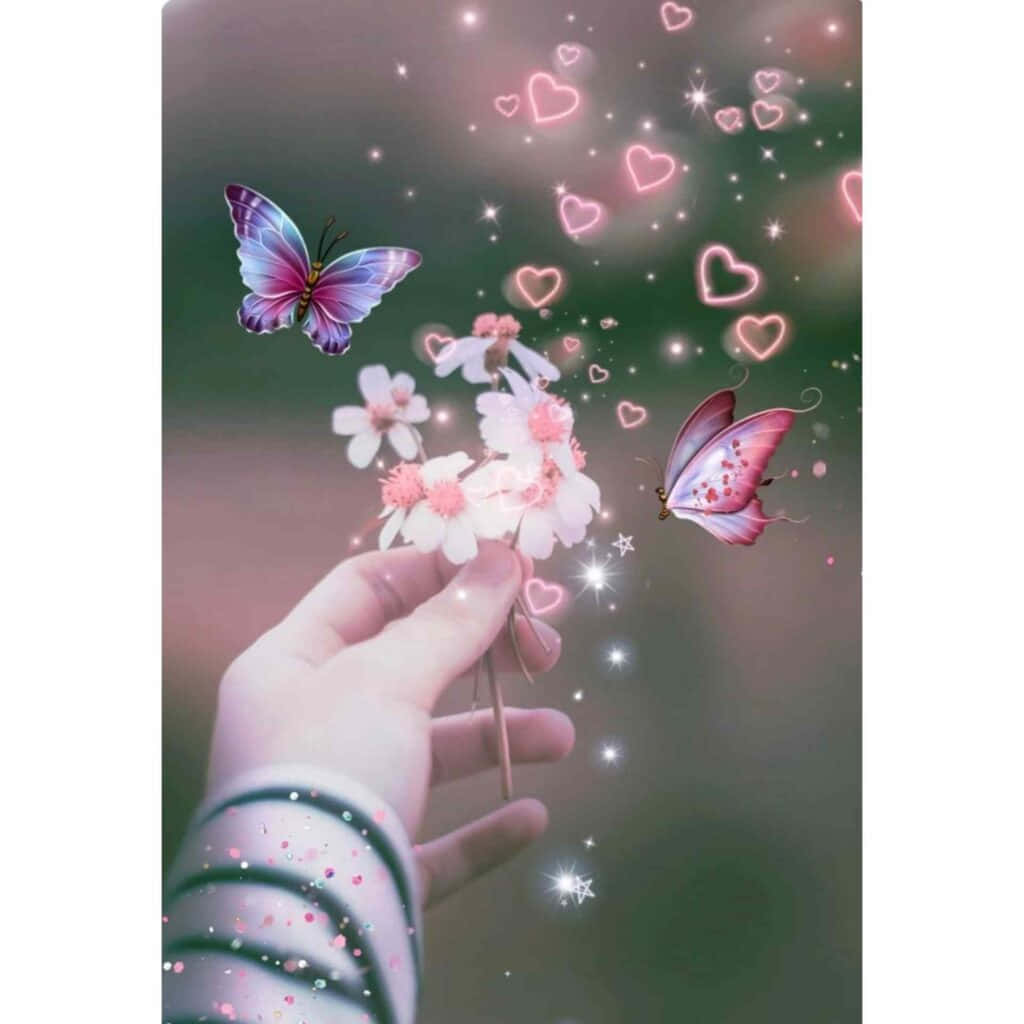 डिजिटल तितली सुंदर प्रोफ़ाइल चित्र वॉलपेपर