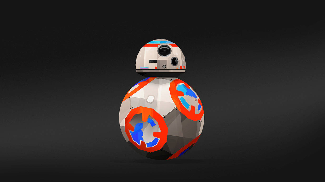ड्रॉइड BB8 लाल गोले वॉलपेपर