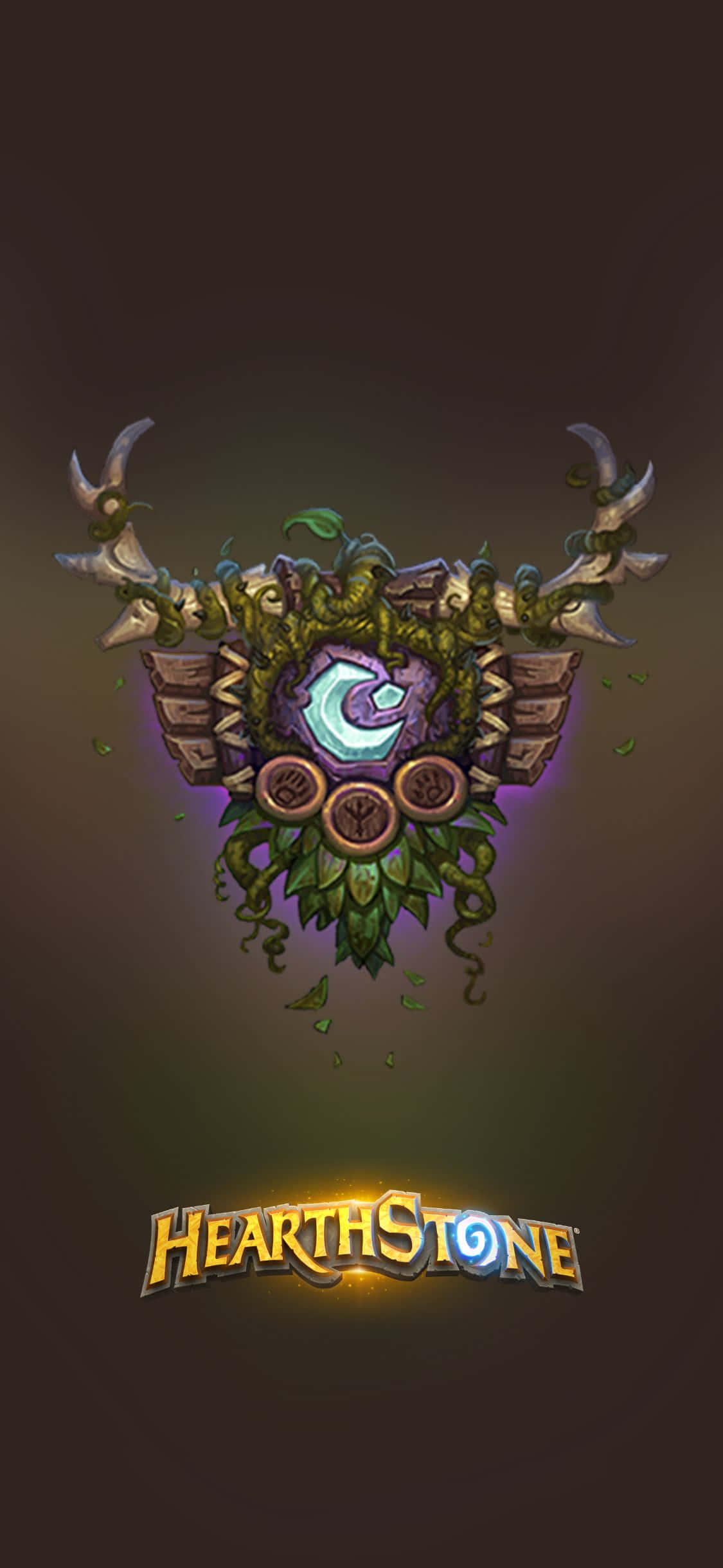 ड्र्यूड क्रेस्ट iPhone XS Hearthstone बैकग्राउंड वॉलपेपर