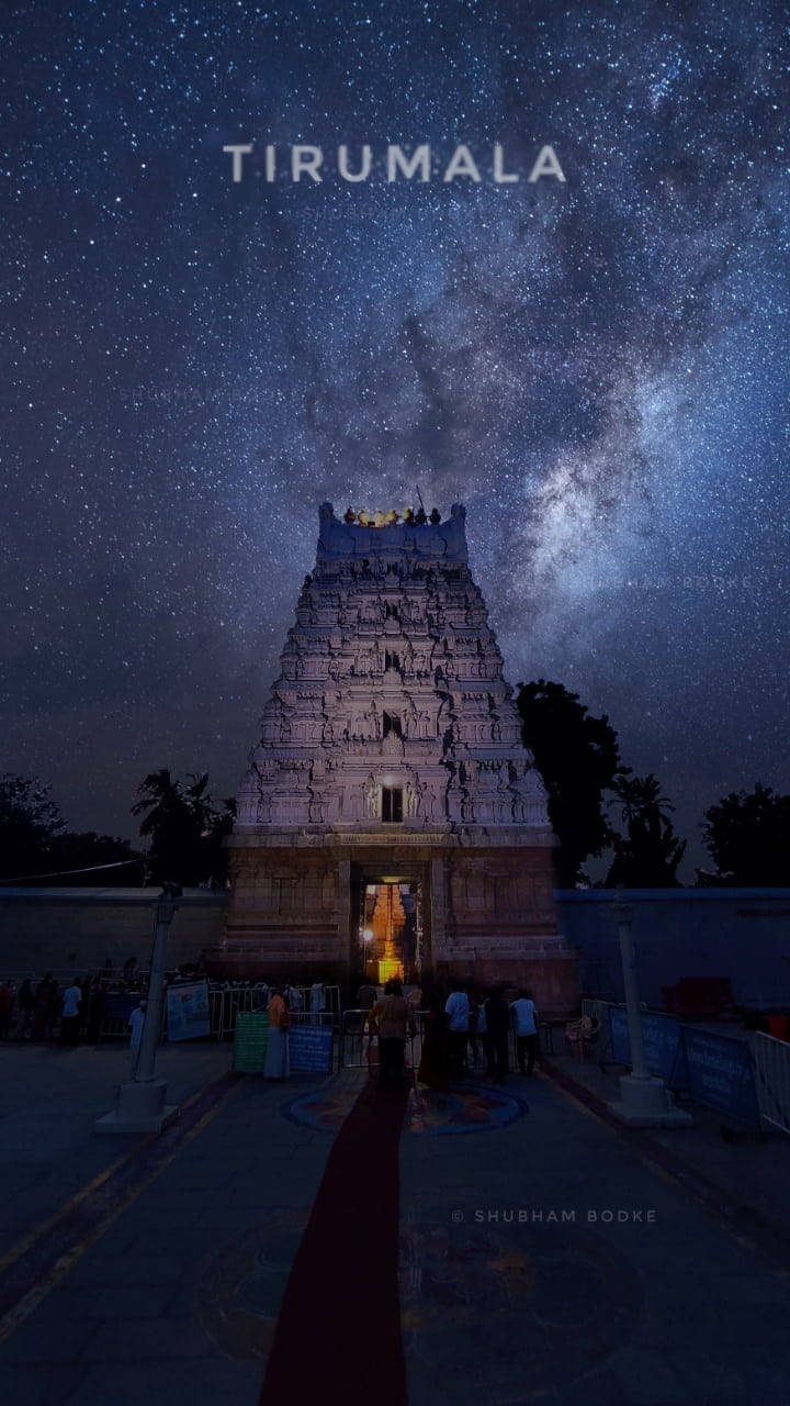तिरुपति बालाजी गैलेक्सी मंदिर — आकाशगंगा वॉलपेपर