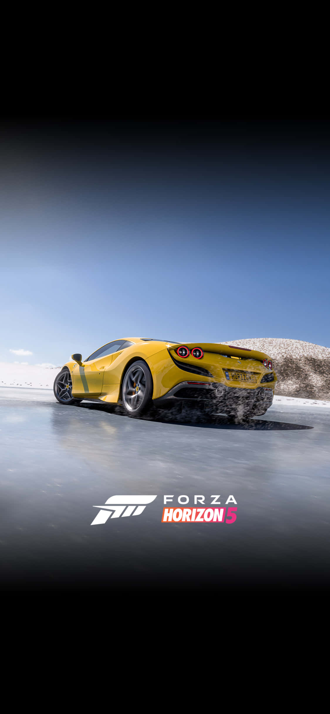 तेज़ गति से दौड़ती लेम्बोर्गिनी iPhone X Forza Motorsport 7 बैकग्राउंड वॉलपेपर