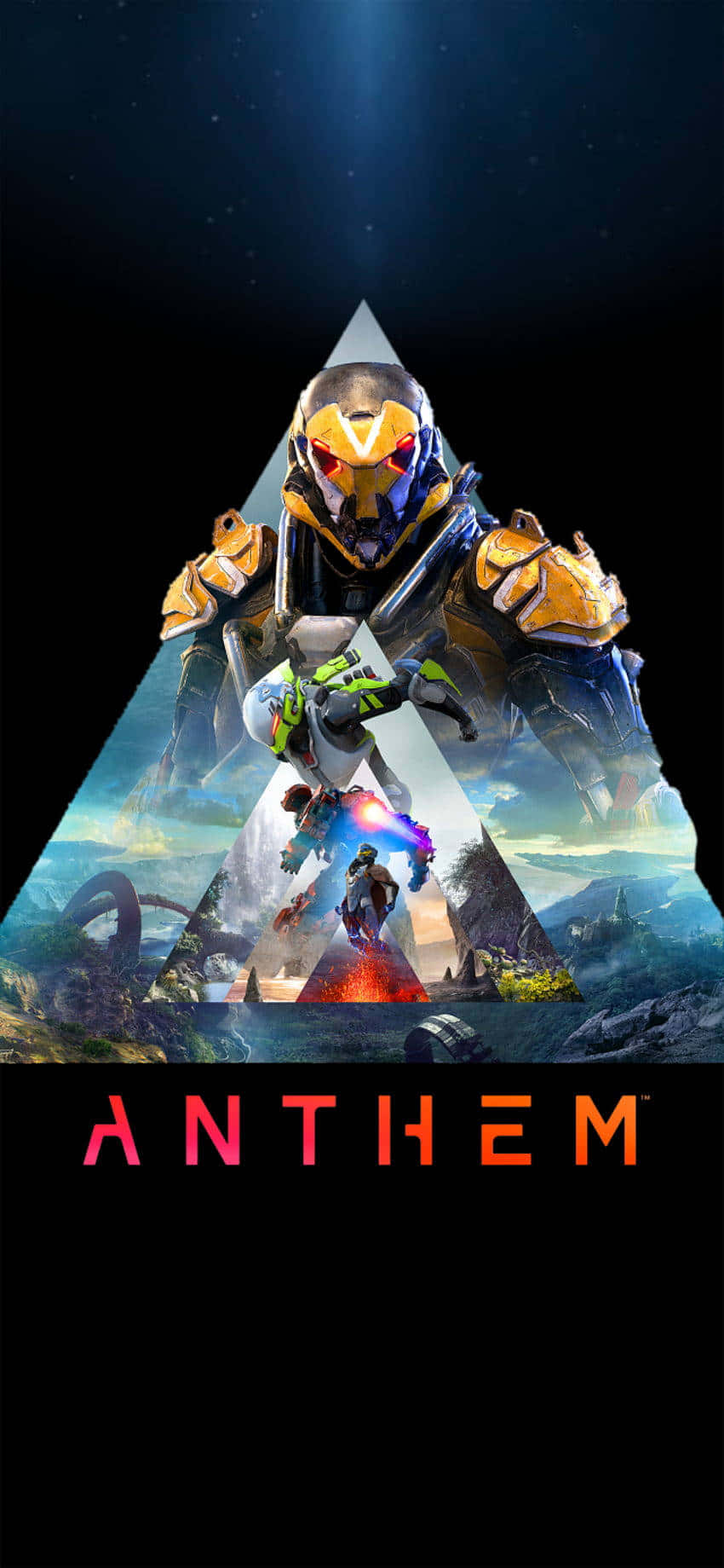 त्रिकोणीय अवधारणा पोस्टर Pixel 3 Anthem पृष्ठभूमि वॉलपेपर