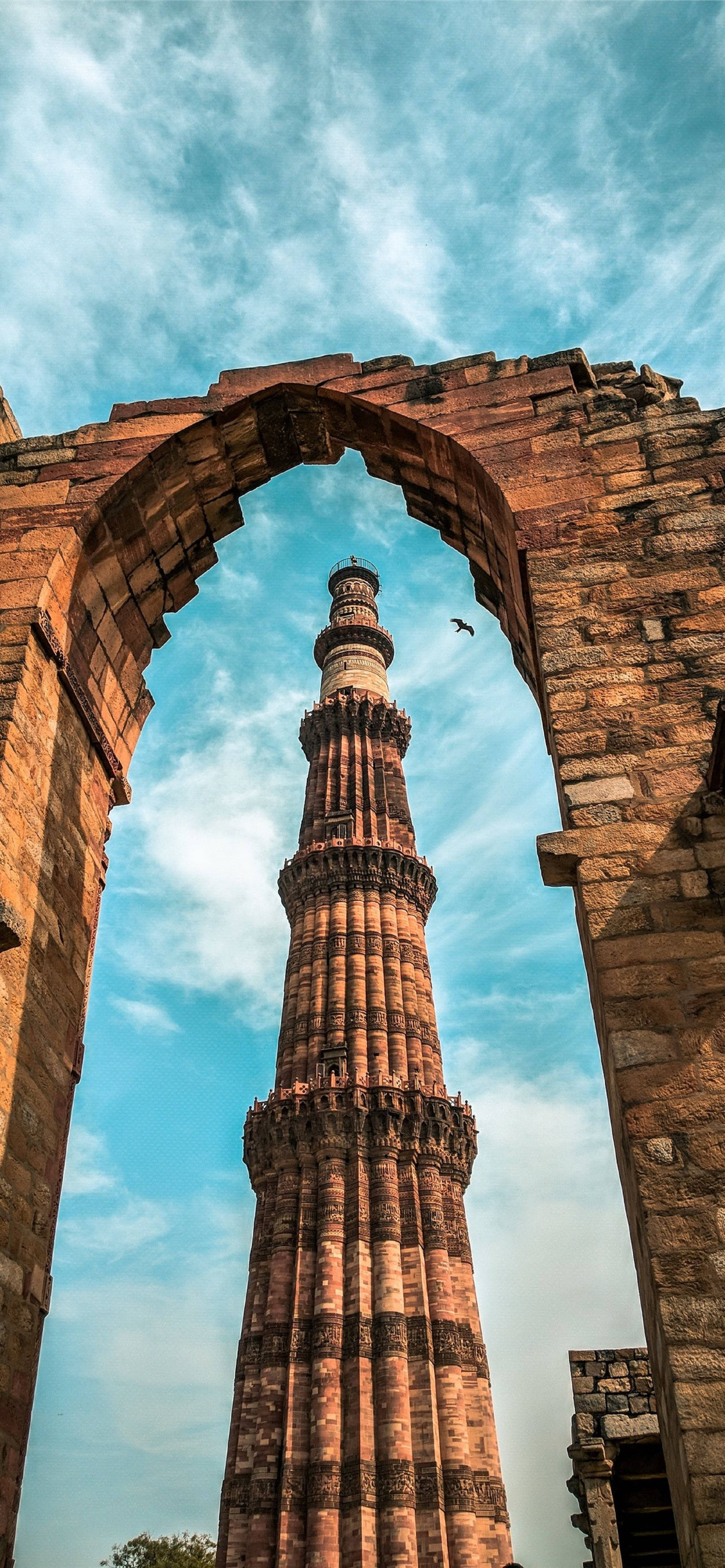 दिल्ली कुतुब मीनार मेहराब वॉलपेपर