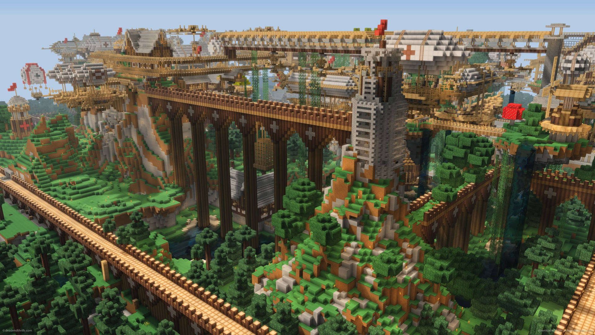 Minecraft महान दीवार विश्व वॉलपेपर — माइनक्राफ्ट वॉलपेपर