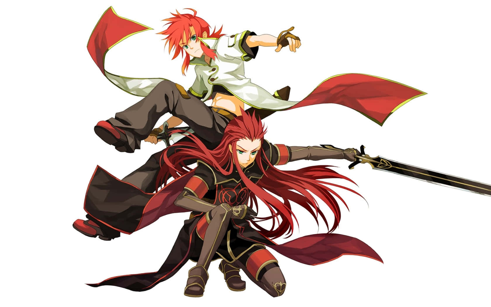 दो शत्रु एक महाकाव्य, उच्च-दांव वाली एनीमे लड़ाई में भिड़ते हैं वॉलपेपर