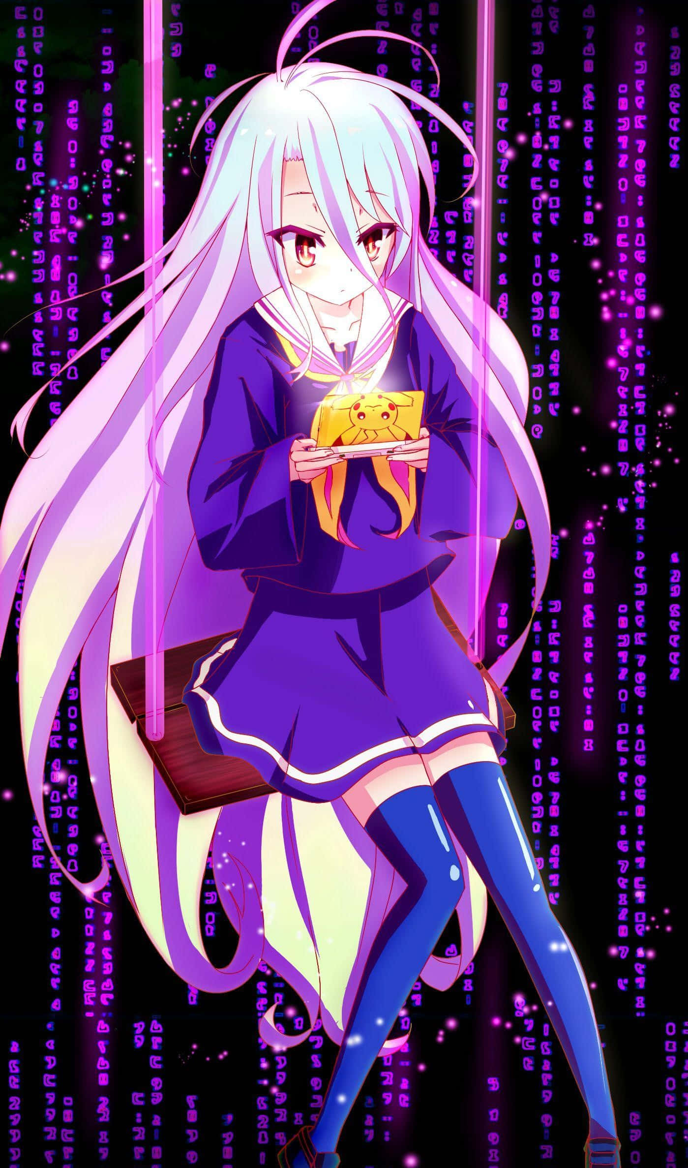 दो सौतेली बहनें No Game No Life के रंगीन दुनिया में वर्चस्व के लिए लड़ती हैं वॉलपेपर
