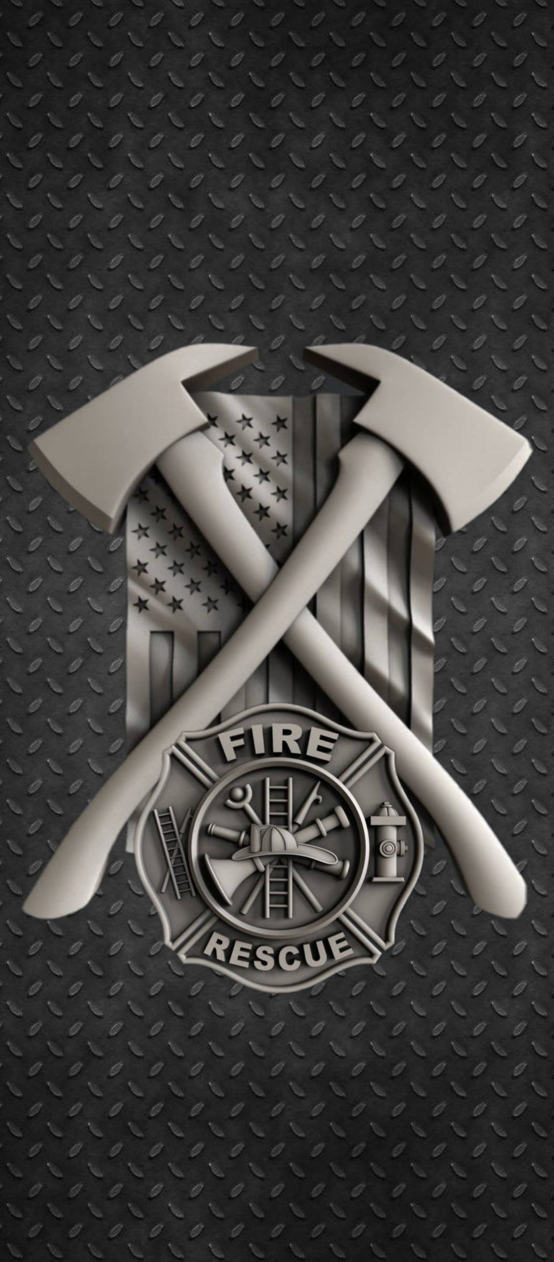 मेटैलिक ग्रे फायरफाइटर्स लोगो वॉलपेपर