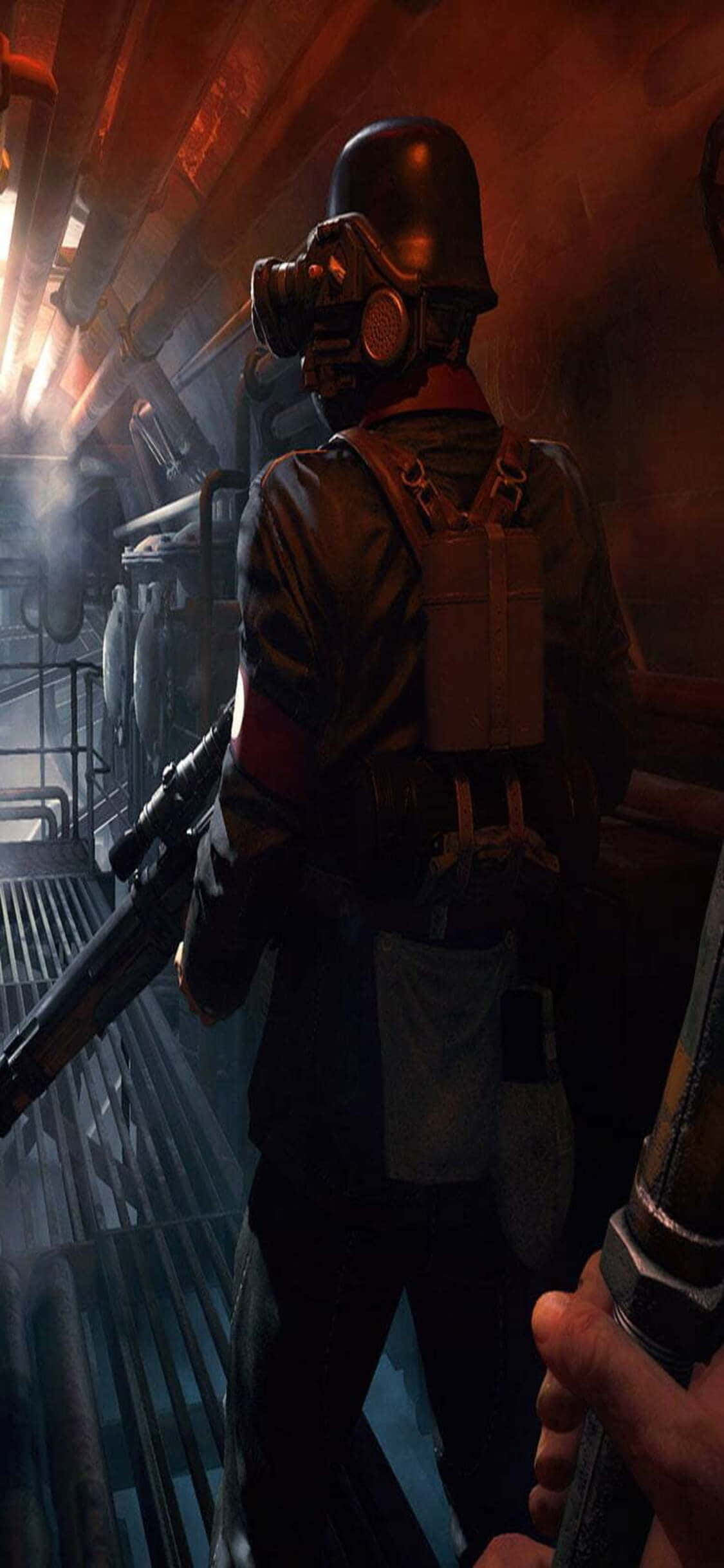 नए iPhone Xs का आनंद लें और शानदार रिज़ॉल्यूशन में क्लासिक Wolfenstein II: The New Colossus खेलें। वॉलपेपर