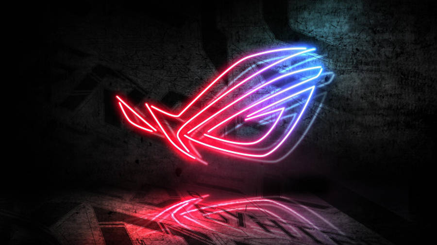 नीयन नीला और लाल ASUS ROG लोगो वॉलपेपर