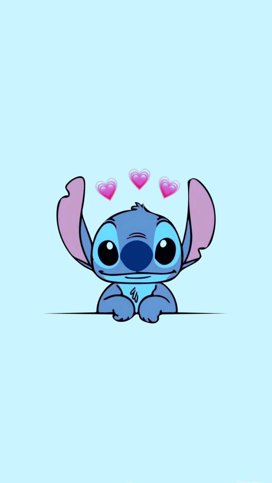 नीला Stitch प्यारा आईफोन वॉलपेपर