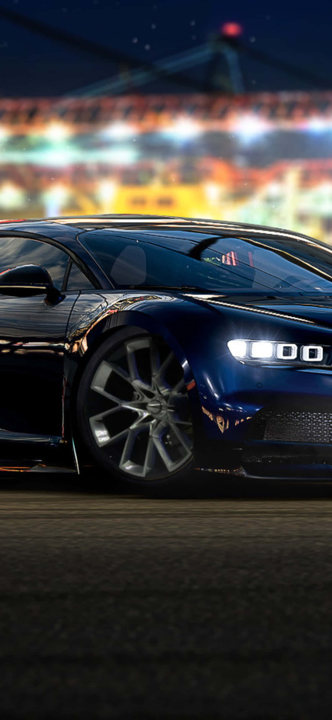 नीला Bugatti iPhone X Forza Motorsport 7 बैकग्राउंड वॉलपेपर