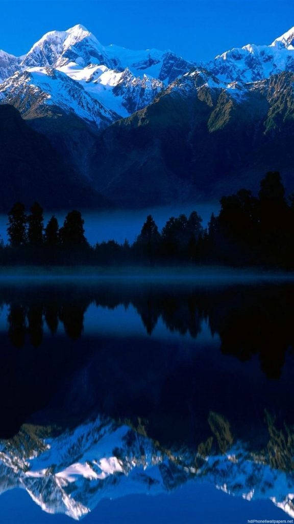 पहाड़ प्रतिबिंब प्रकृति आईफोन वॉलपेपर