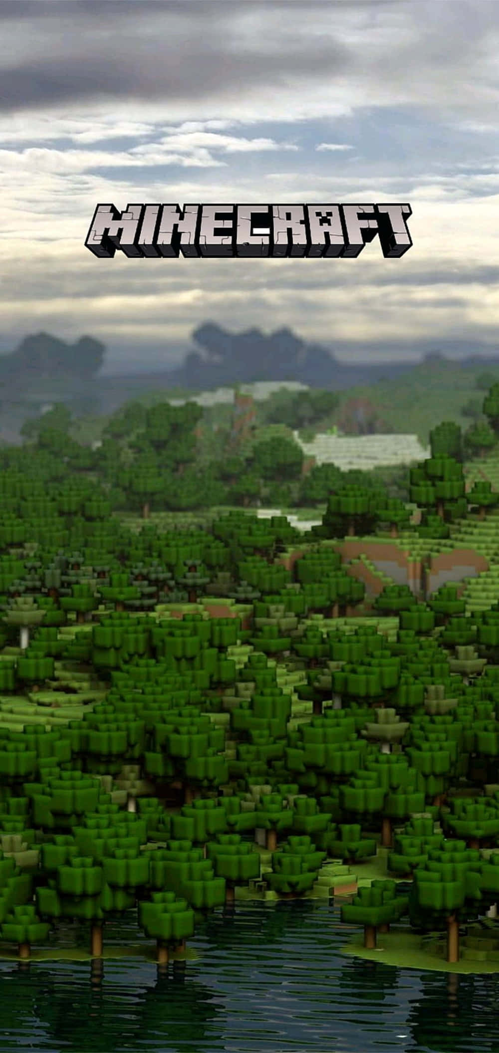 Pixel 3xl Minecraft बैकग्राउंड ग्रे बादल वॉलपेपर