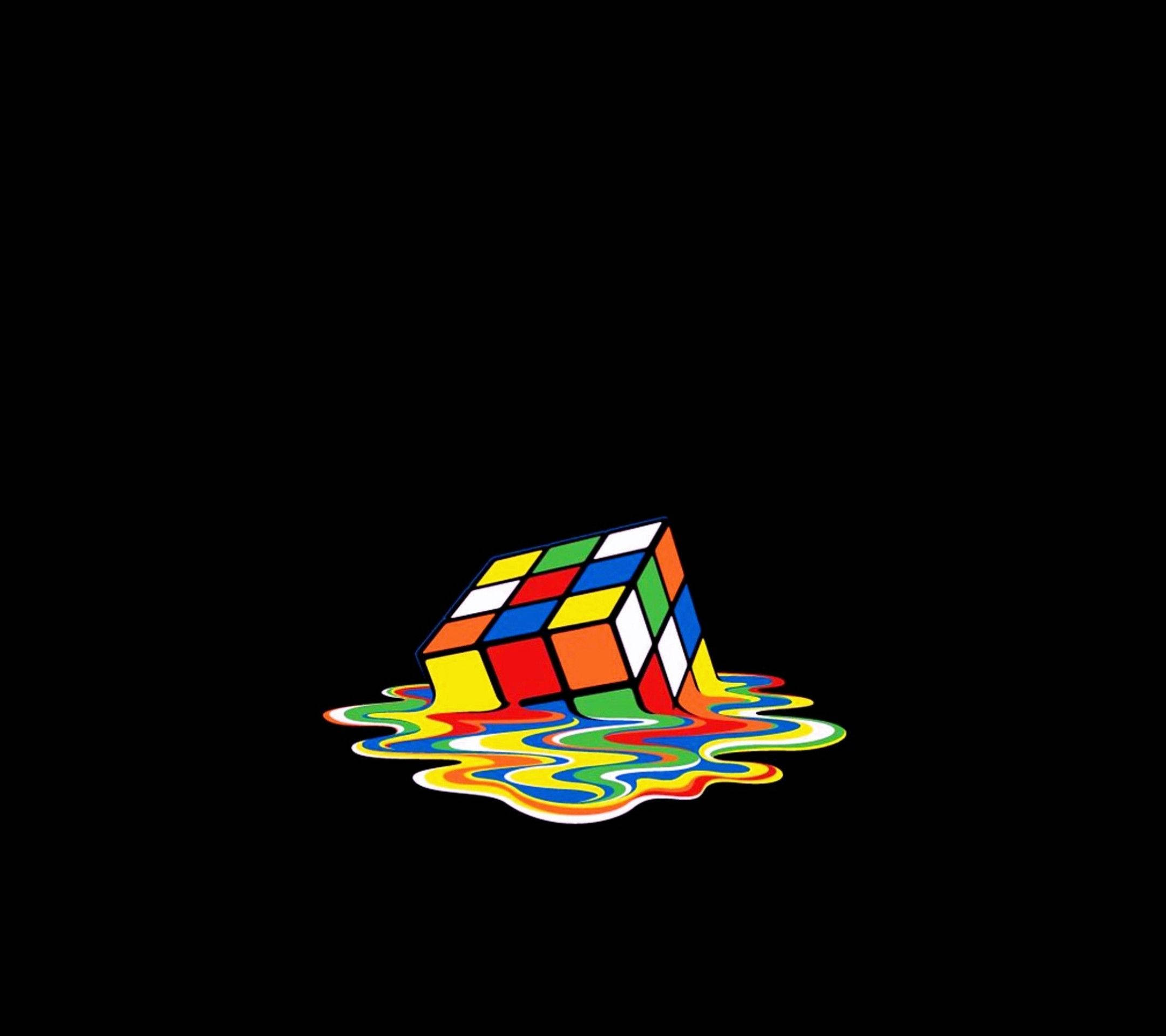 पिघला हुआ रूबिक्स AMOLED वॉलपेपर