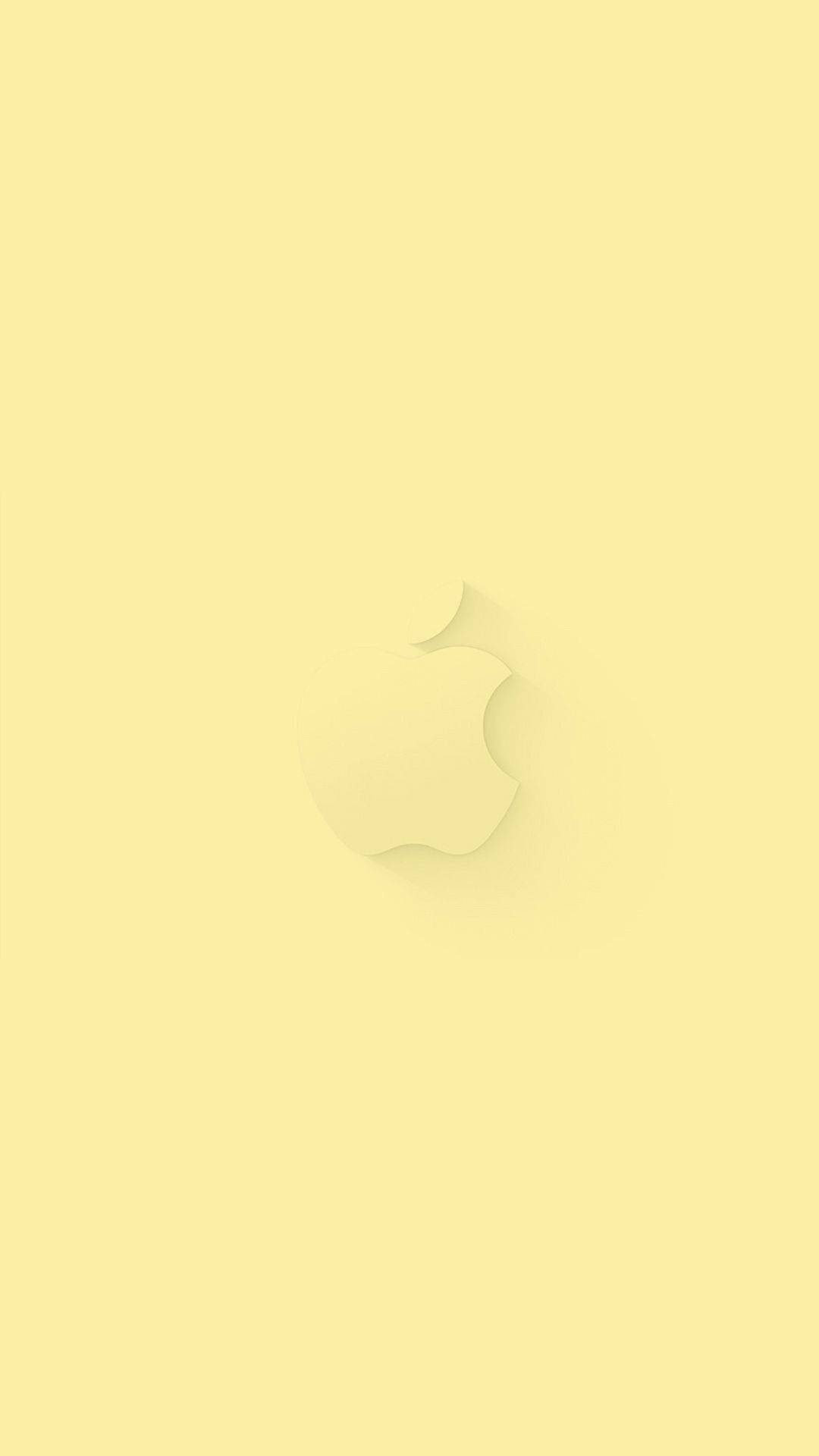 पीला एप्पल लोगो एस्थेटिक iPhone 11 वॉलपेपर