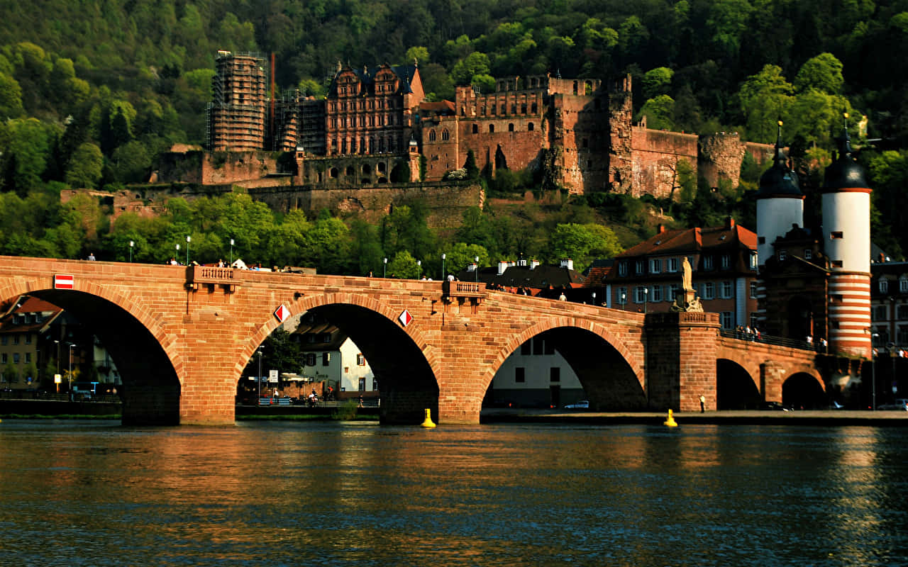 पुराना पुल और हीडलबर्ग कैसल वॉलपेपर