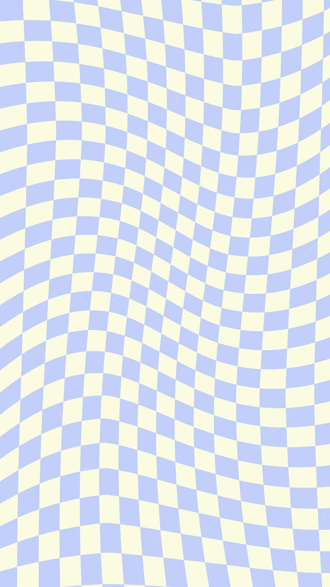 पेस्टल नीला एस्थेटिक चेकर्ड वॉर्प्ड वॉलपेपर