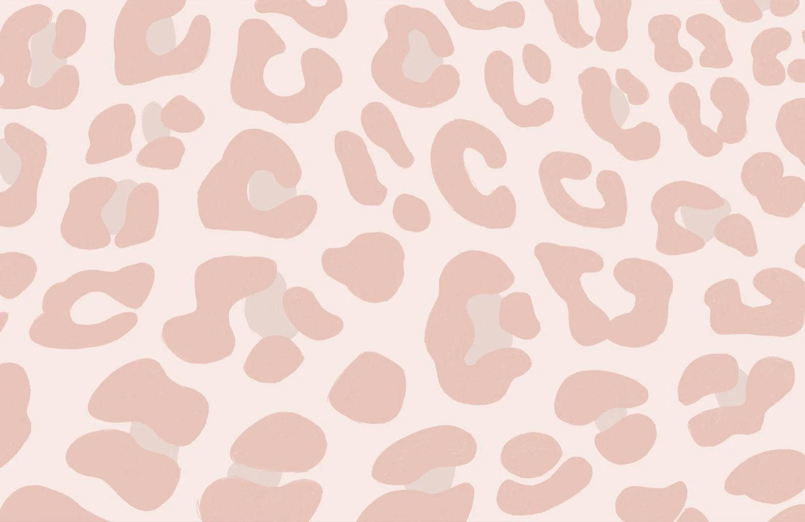 पेस्टल पीच लेपर्ड प्रिंट्स प्रेप्पी पीएफपी वॉलपेपर