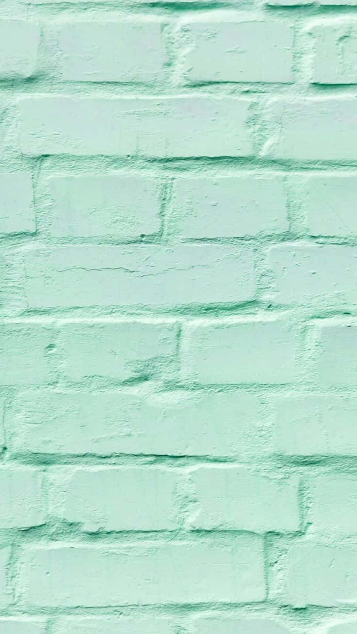 पेस्टल हरा बैकग्राउंड ईंट की दीवारें वॉलपेपर