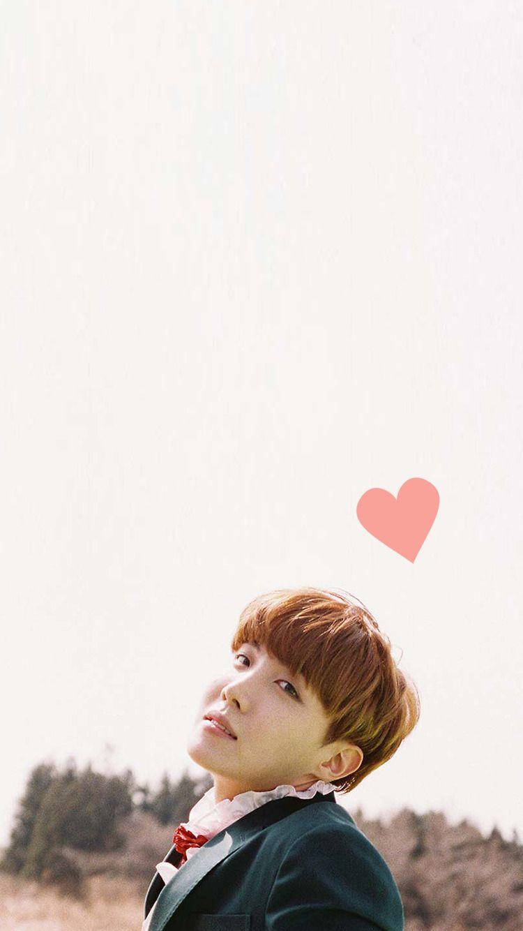 प्यारा BTS J-Hope दिल वॉलपेपर