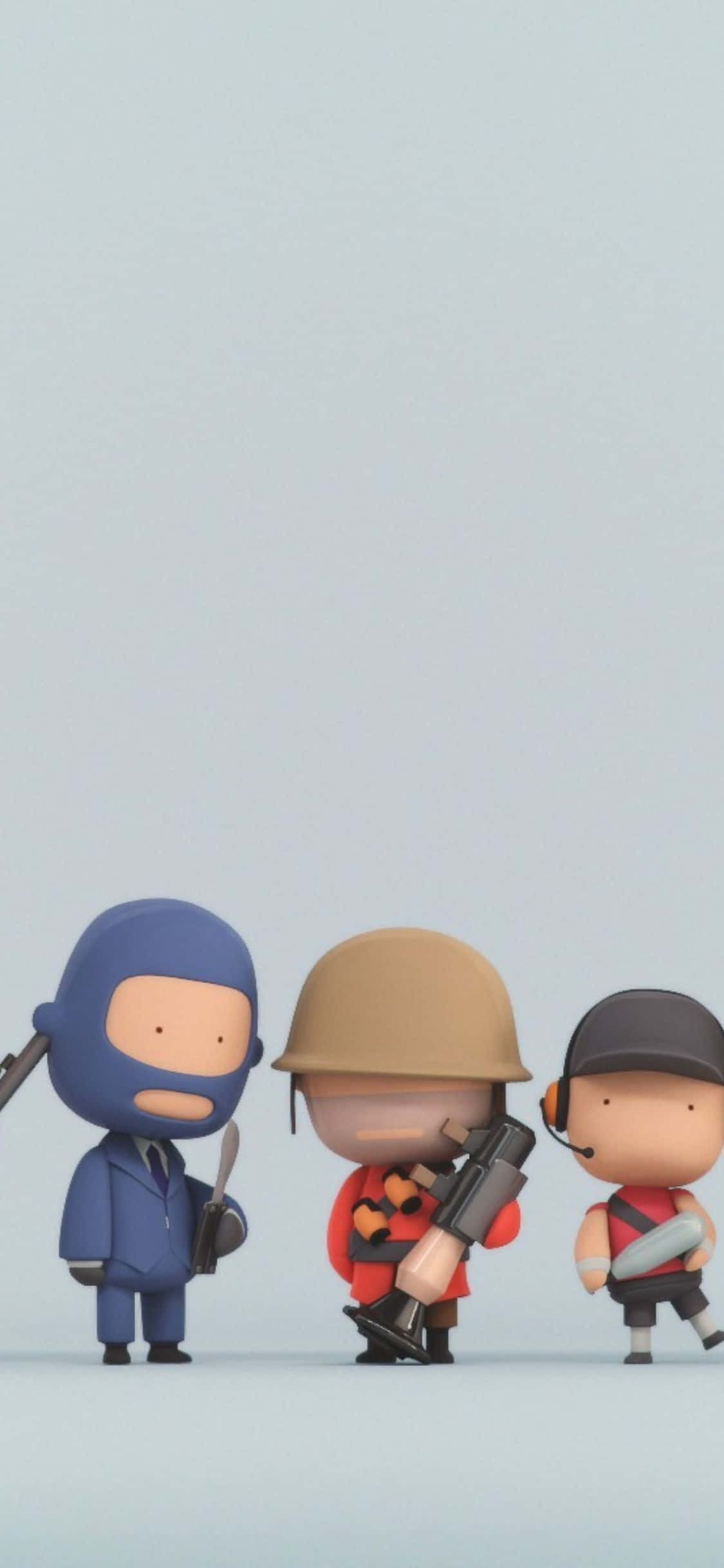 प्यारा iPhone XS Team Fortress 2 पृष्ठभूमि वॉलपेपर