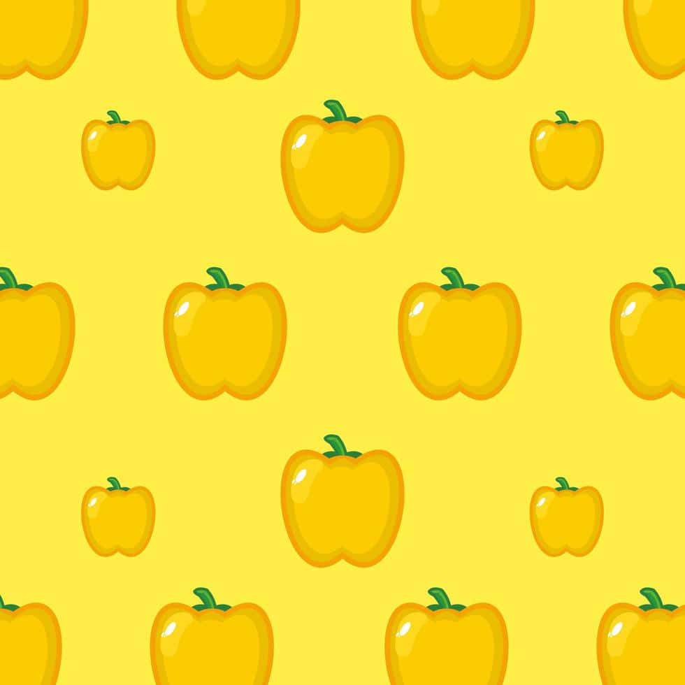 प्यारा पेस्टल पीला शिमला मिर्च पैटर्न वॉलपेपर