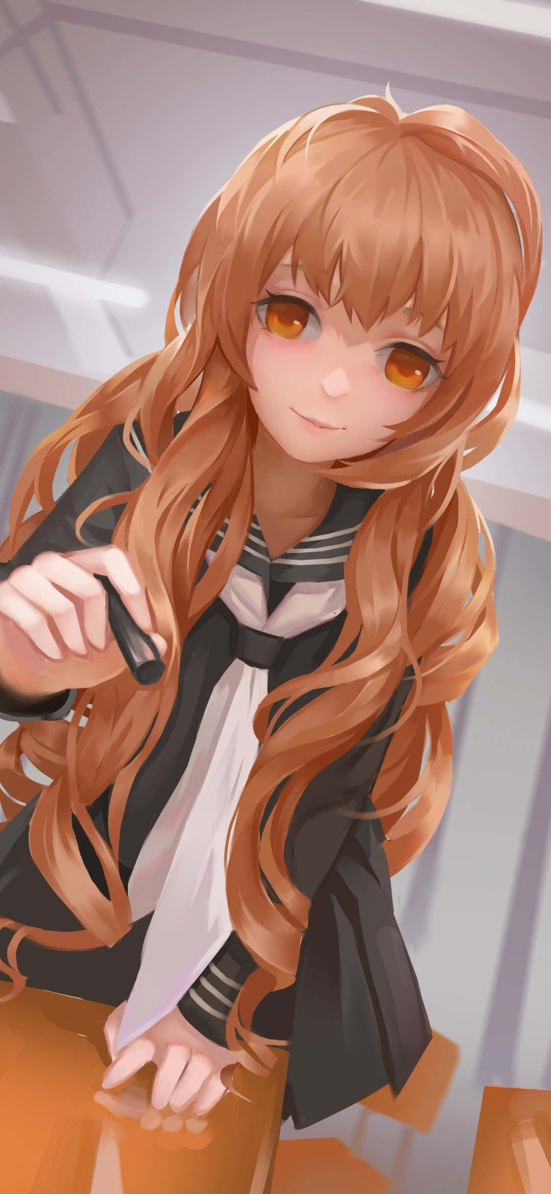 प्यारी एनीमे लड़की Taiga Aisaka वॉलपेपर