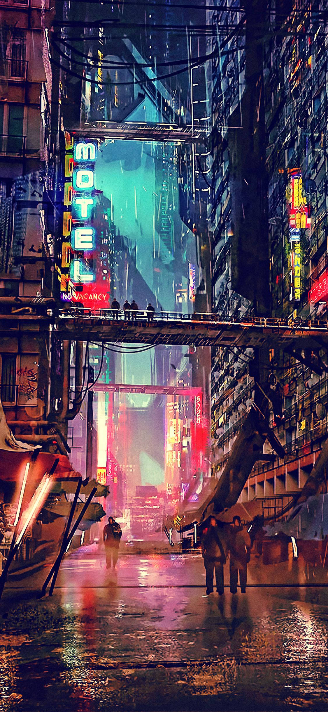 फ्यूचरिस्टिक नाइट सिटी Cyberpunk 2077 iPhone वॉलपेपर