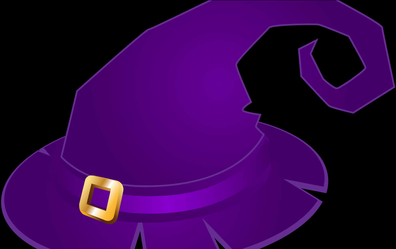 बैंगनी चुड़ैल की टोपी का चित्रण वॉलपेपर