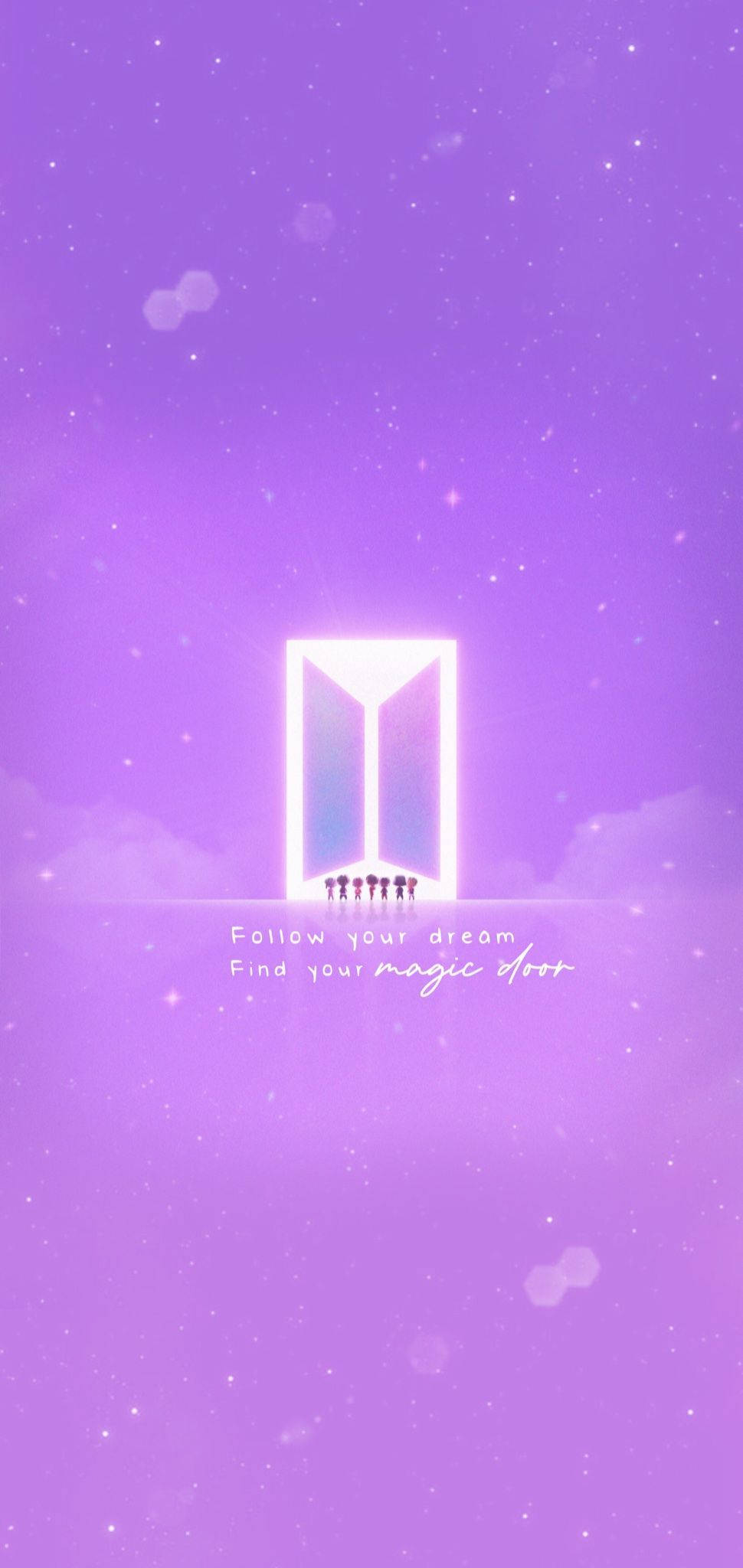 बैंगनी सौंदर्य फोन BTS TinyTAN वॉलपेपर