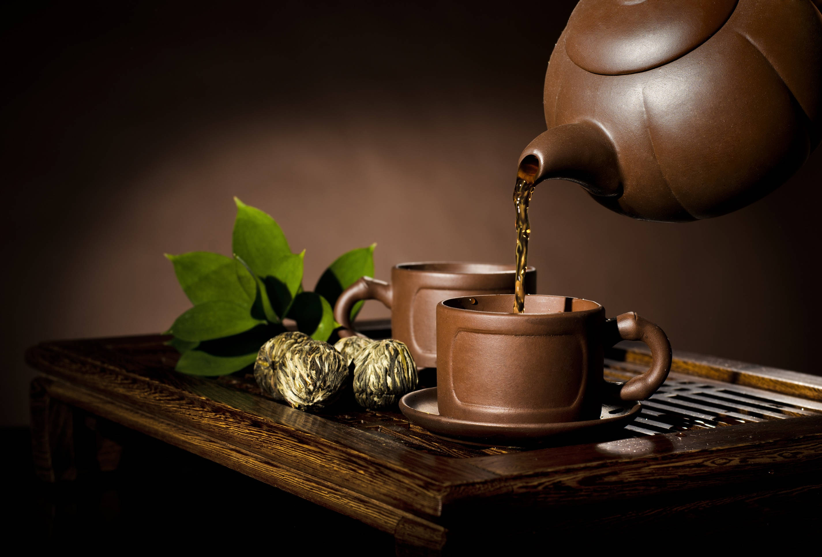 ब्राउन एस्थेटिक गरम चाय वॉलपेपर