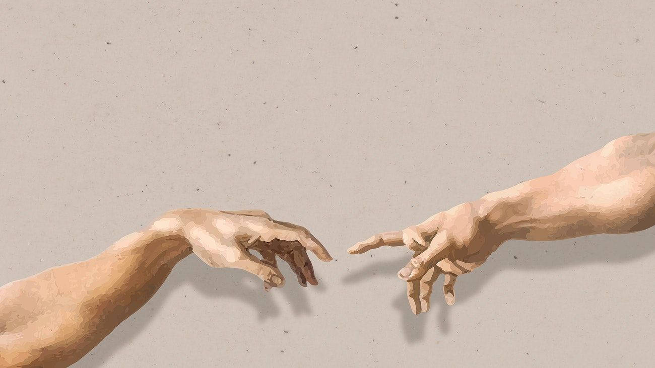 भूरे रंग की सौंदर्यशैली में भगवान की बाहें लैपटॉप — भूरा सौंदर्यशास्त्र वॉलपेपर