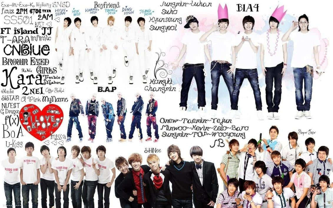 मंच पर Kpop सितारों का करिश्मा वॉलपेपर