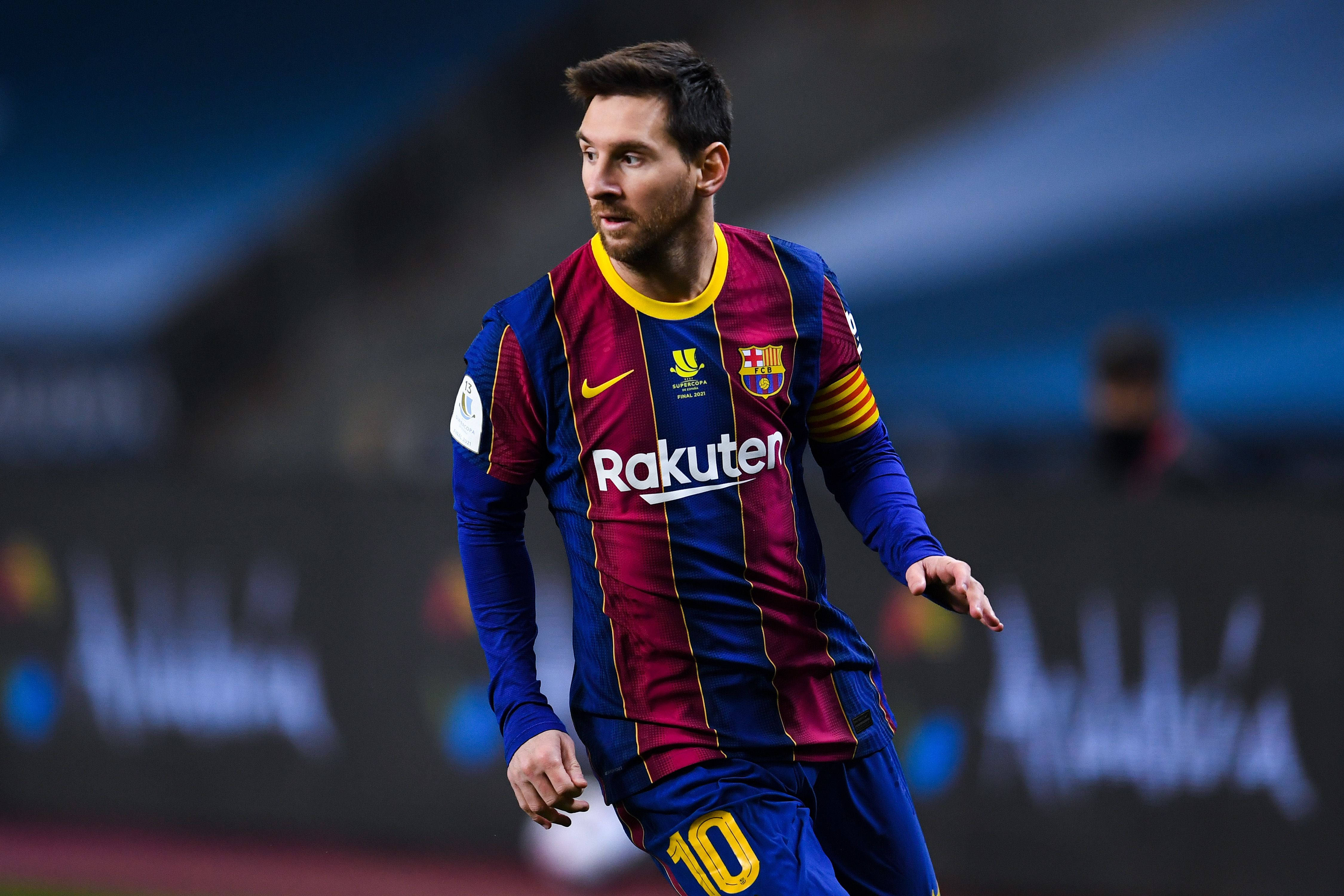 मेस्सी 2021 FCB फुटबॉल वॉलपेपर