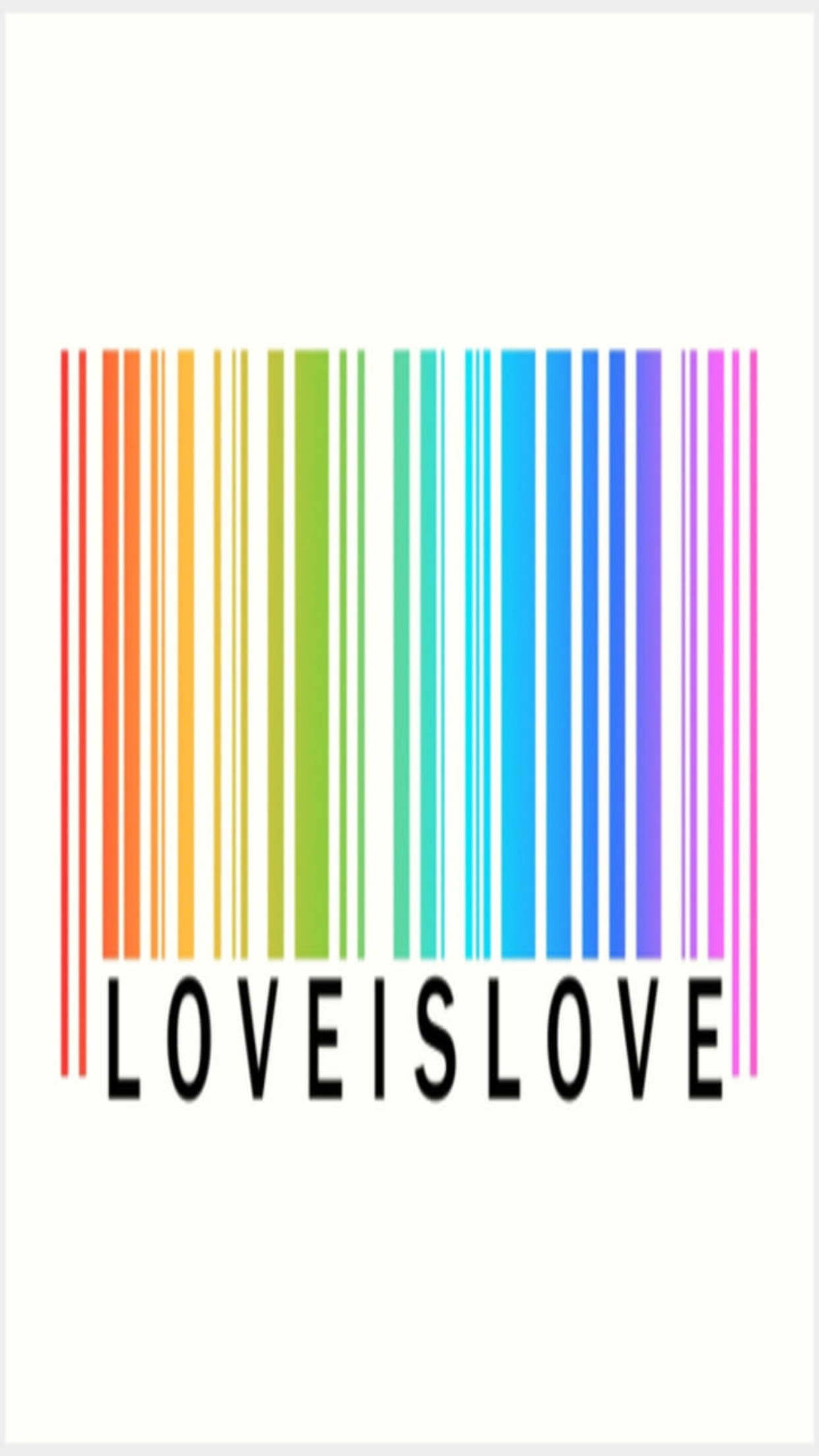रंगीन बारकोड LGBT फोन वॉलपेपर