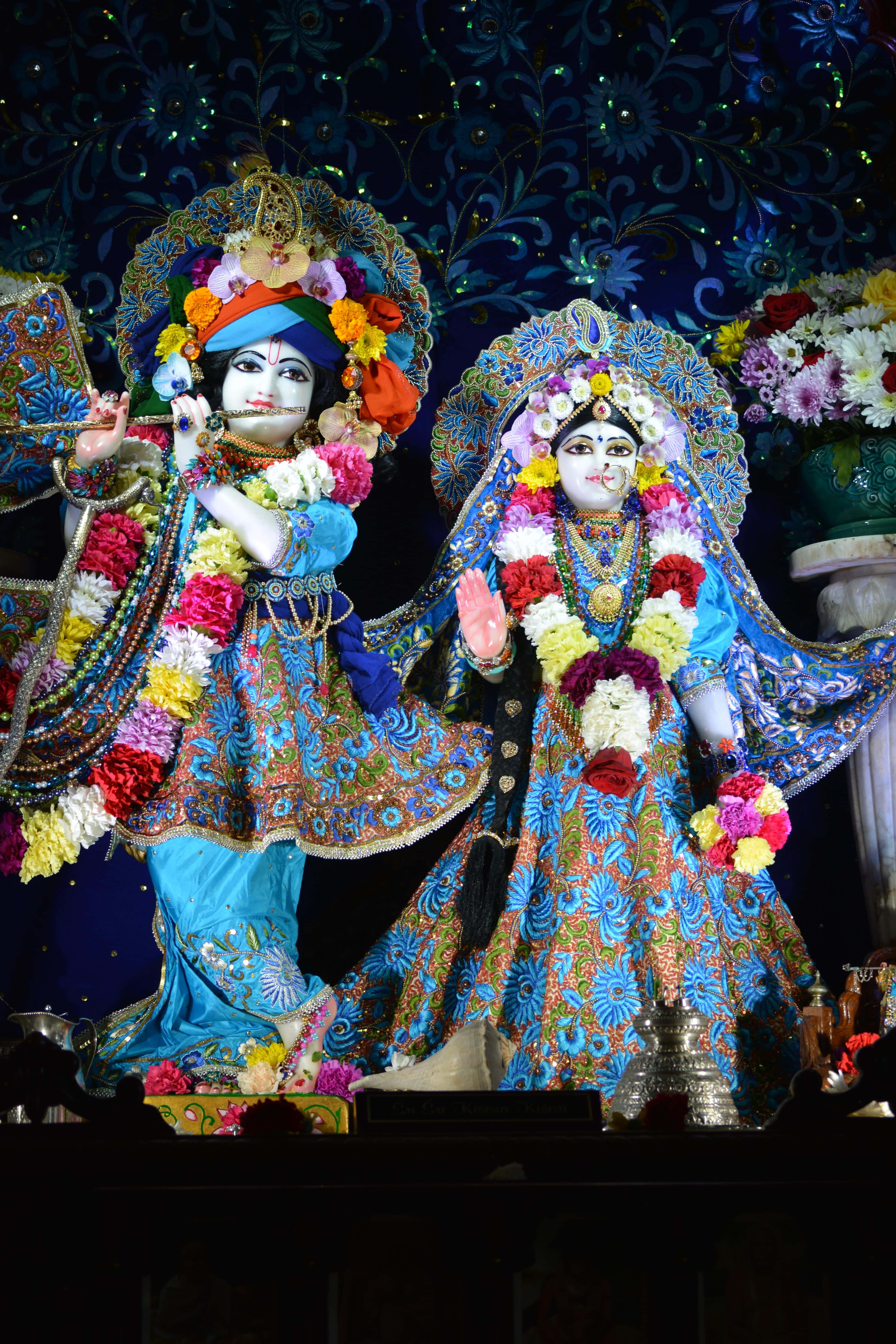 राधा कृष्ण तारों भरा आसमान चित्र वॉलपेपर