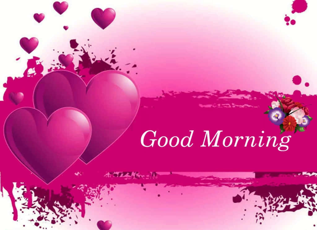 रोमांटिक दिल गुड मॉर्निंग शुभकामना वॉलपेपर