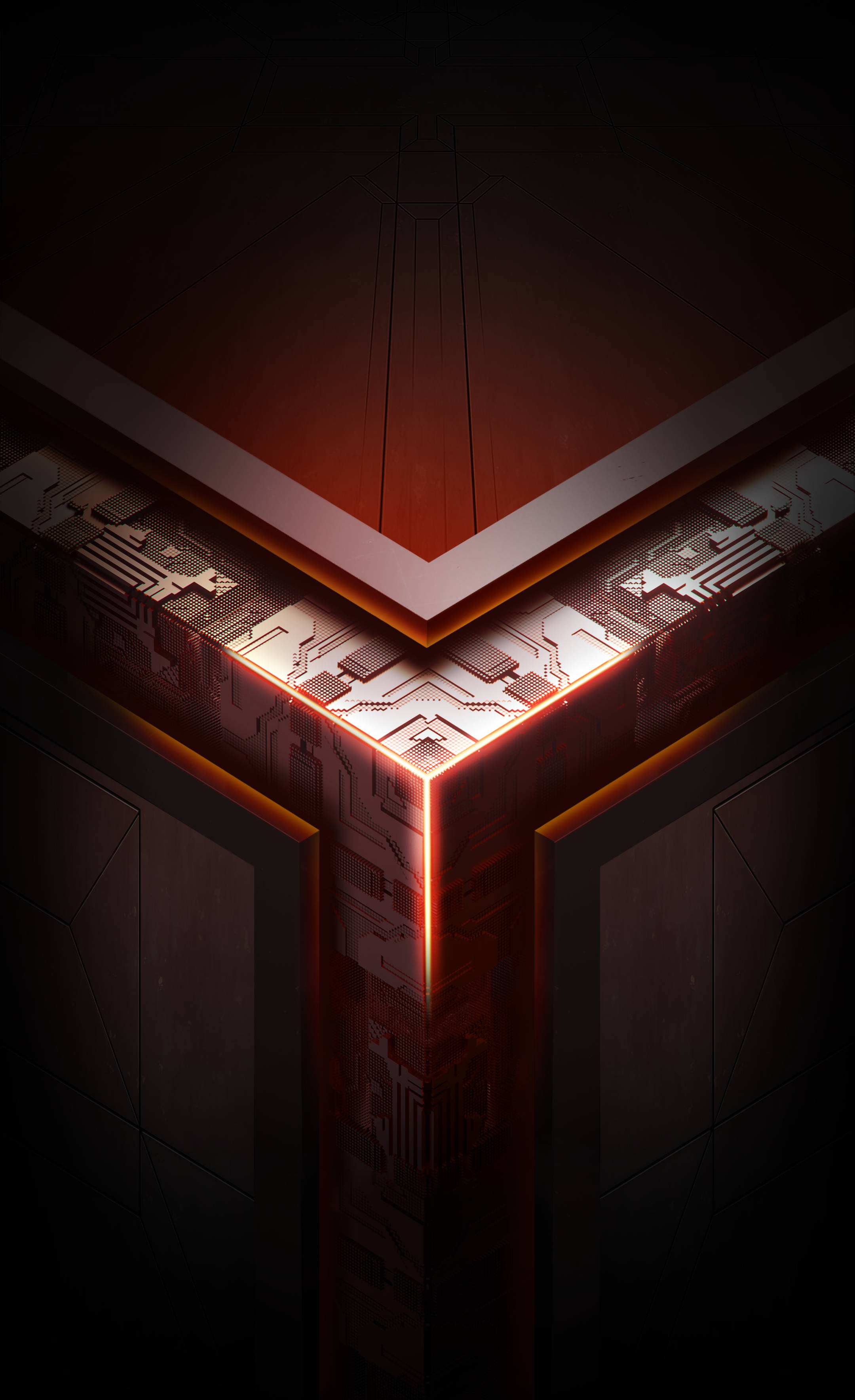 लाल Asus ROG फोन लोगो वॉलपेपर