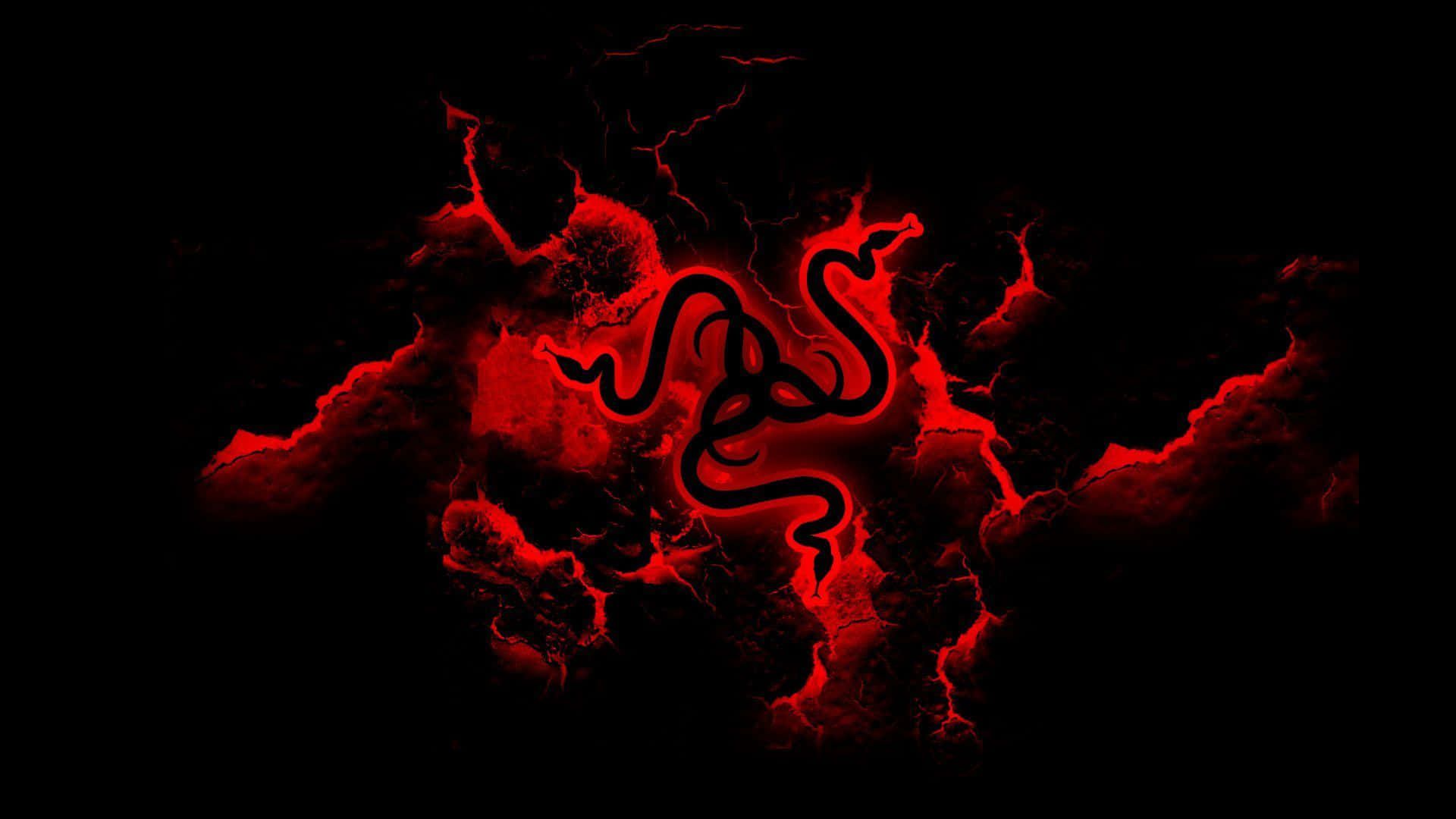 लाल गेमिंग Razer लोगो वॉलपेपर