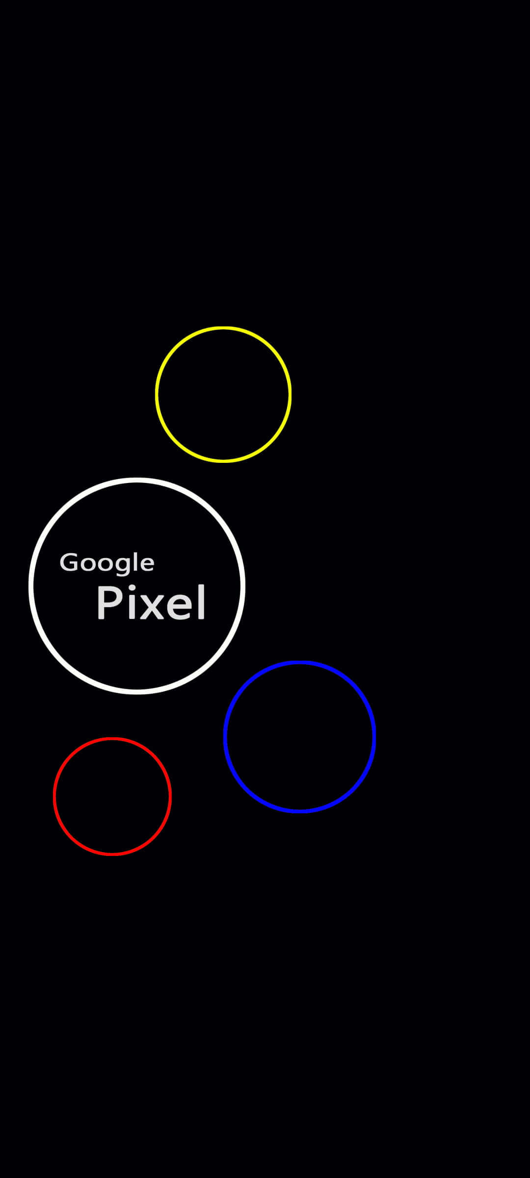 सफेद वृत्त Pixel 3 AMOLED बैकग्राउंड वॉलपेपर