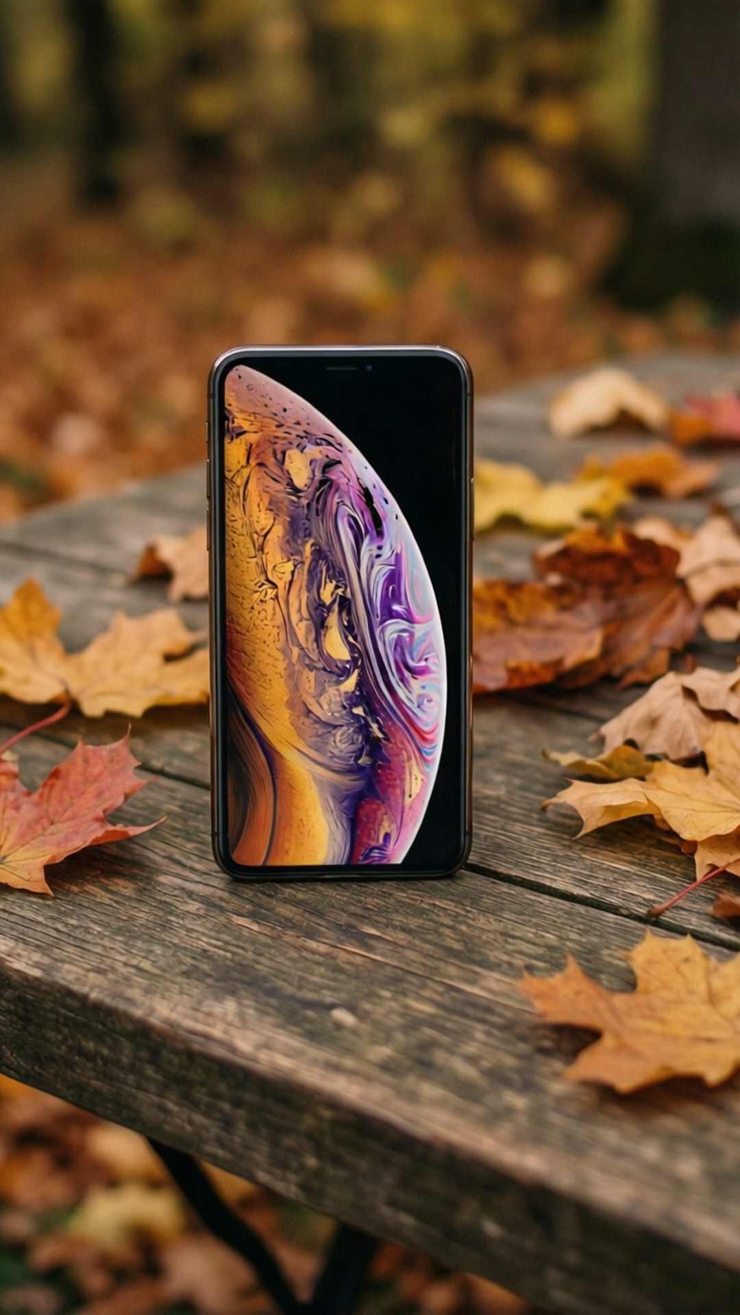 शरद ऋतु की लकड़ी iPhone XR वॉलपेपर