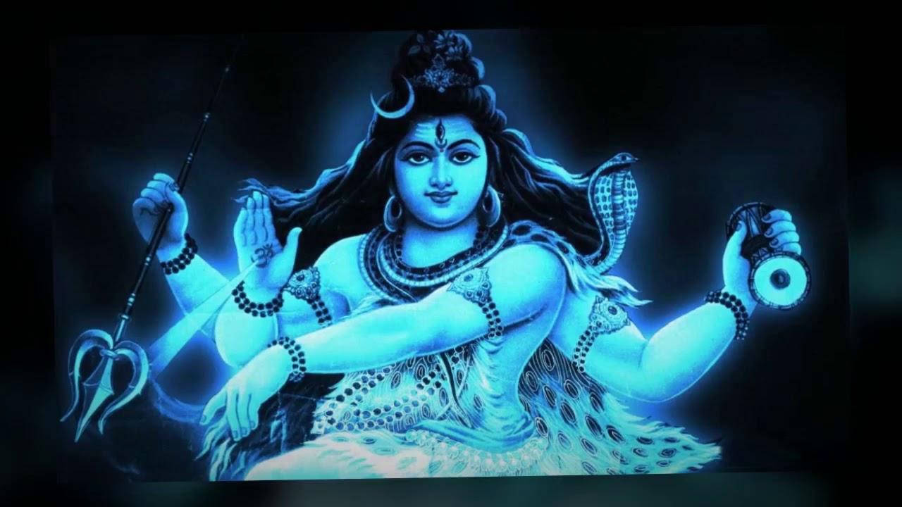 शिव शंकर नियॉन ब्लू एचडी वॉलपेपर