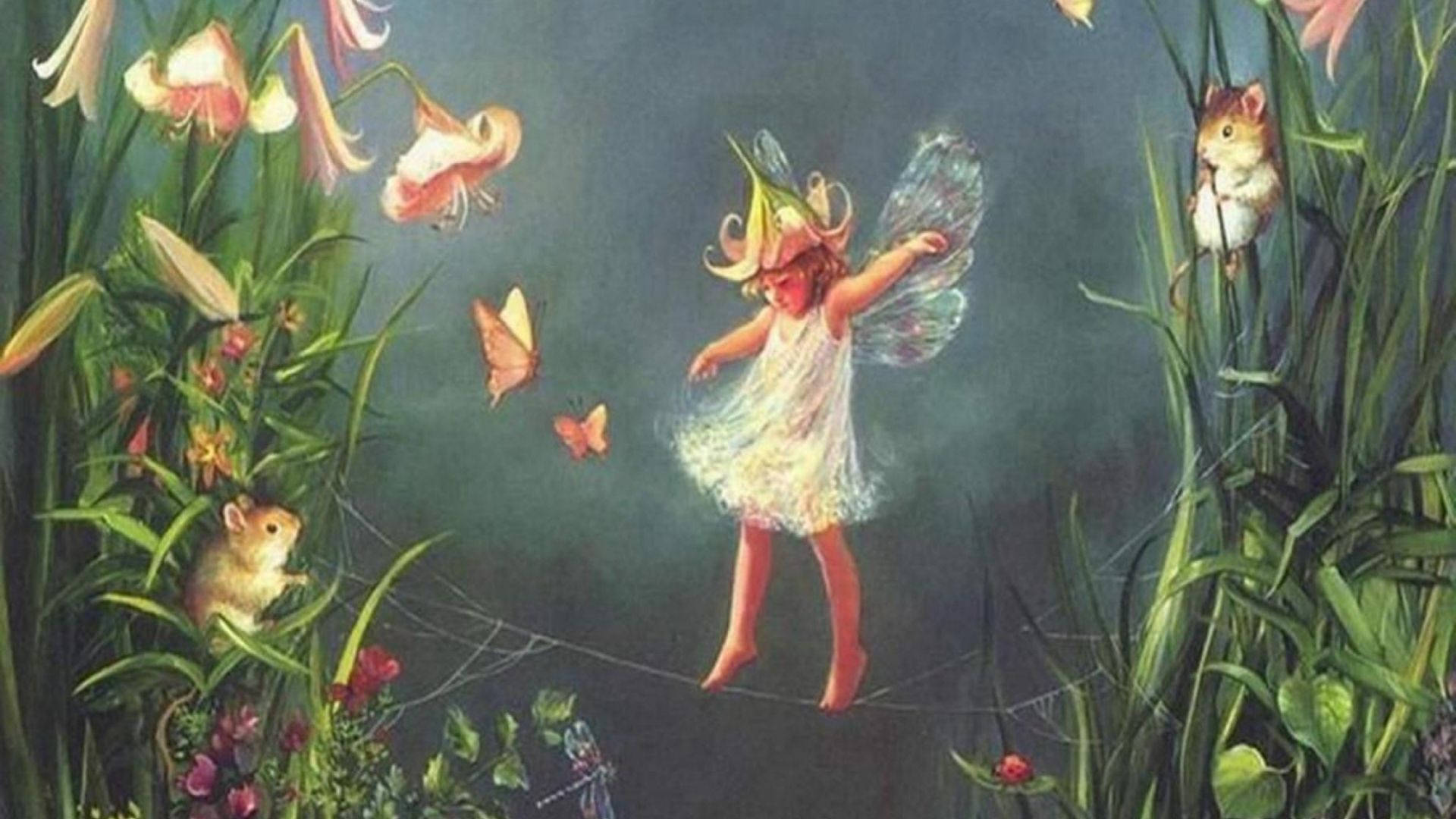 संतुलन बनाती परी सौंदर्य वॉलपेपर