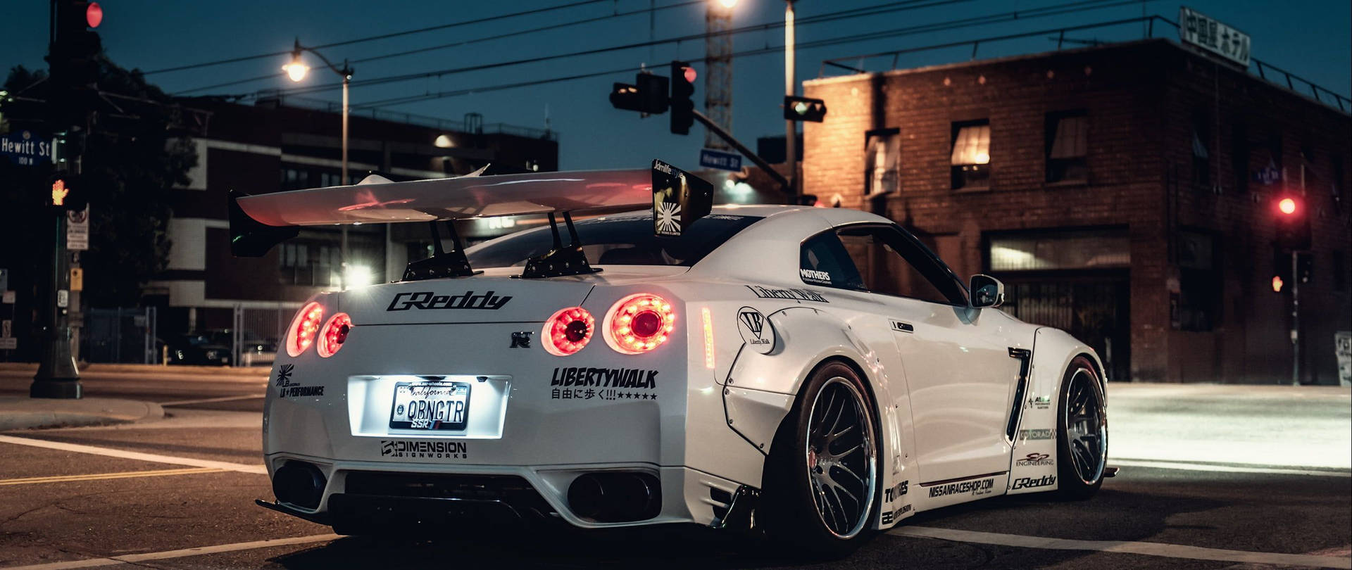 वाहन Nissan GT-R Nissan रात HD वॉलपेपर | पृष्ठभूमि छवि — कार जीआईएफ वॉलपेपर