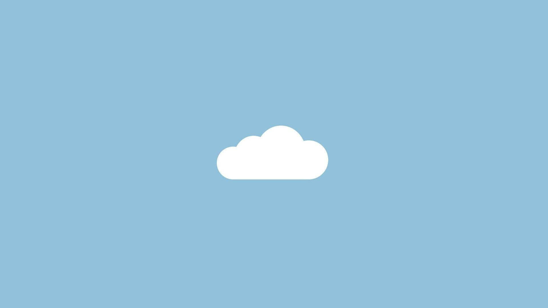 सरल सौंदर्यपूर्ण सफेद बादल वॉलपेपर