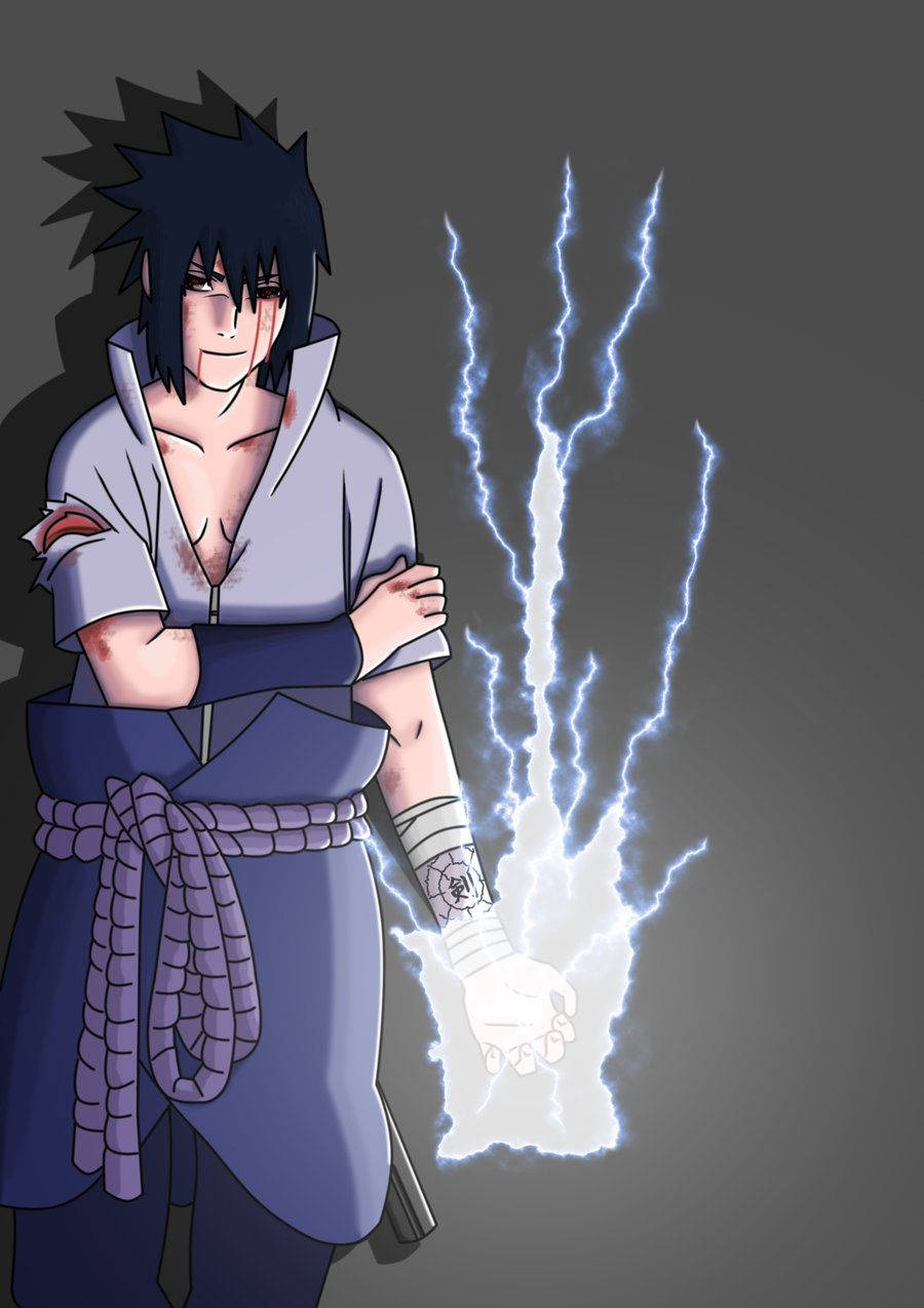 सासुके उचिहा द्वारा छोड़ा गया चिदोरी हाथ बिजली निंजुत्सु वॉलपेपर। — सासुके वॉलपेपर