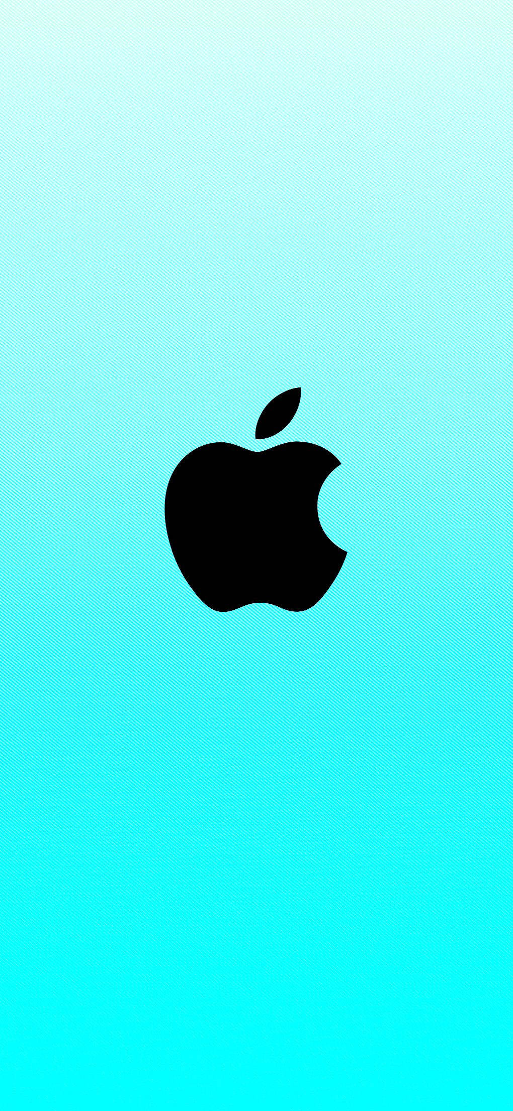 सियान नीला Apple लोगो वॉलपेपर