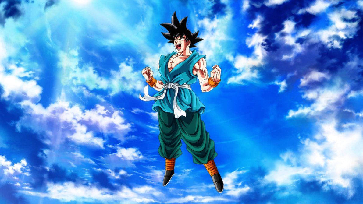 गोकू के भगवान से परे सैयान रूप में परिवर्तन का वॉलपेपर। — गोकू वॉलपेपर